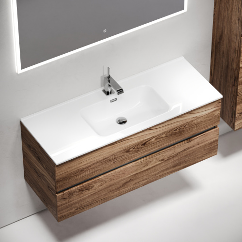 Тумба под раковину Sancos Urban UR120-1ECH 120х50 подвесная цвет коричневый - фото 4